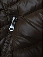 Hnědá dámská prošívaná zimní bunda (V775)