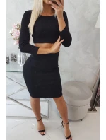 Souprava halenky se sukní černá