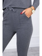 Sada s knoflíkovým výstřihem grafitová Sada s knoflíkovým výstřihem grafitová