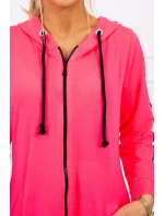 Mikina se zipem na zádech růžová neonová Mikina se zipem na zádech růžová neonová