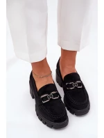 Eko Semišové Polobotky Dámské S Dekorací 39921 Černé Vinceza