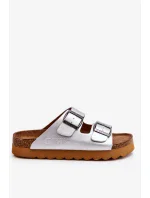 Klasické dámské pantofle Big Star LL274476 Stříbré Klasické dámské pantofle Big Star LL274476 Stříbré