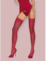 Smyslné punčochy S800 bordó - Obsessive