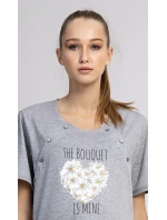 Dámská noční košile mateřská Srdce z kopretin Dámská noční košile mateřská Srdce z kopretin