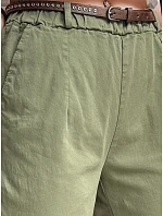 Dámské kalhoty chinos s páskem RELCIX khaki FashionStreet UY2582