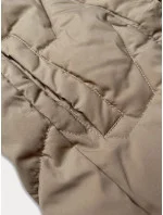 Béžová dámská vesta s kapucí olemovanou kožešinou J Style (16M9172-62) Béžová dámská vesta s kapucí olemovanou kožešinou J Style (16M9172-62)