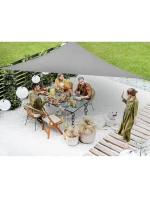 ZAHRADNÍ SLUNEČNÍK TROJÚHELNÍK 3X3X2M ŠEDÝ