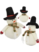 OZDOBNÝ SNĚHULÁK 23CM KLOBOUK