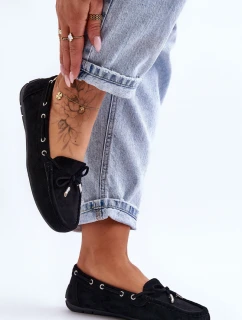 Dámské semišové mokasíny černé Si Passione