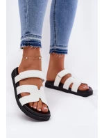 Dámské Pantofle S Velcro Vinceza 17401 Bílé