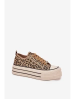 Dámské Tenisky Na Masivní Platformě Leopard Marinae