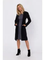 M758 Kabát na knoflíky - černý M758 Kabát na knoflíky - černý