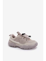 Dětské tenisky se stahováním světle béžové Nanelita