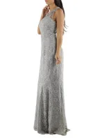 Společenské a plesové šaty krajkové dlouhé luxusní značkové CHARM'S Paris šedé - Šedá / XS - CHARM'S Paris Společenské a plesové šaty krajkové dlouhé luxusní značkové CHARM'S Paris šedé - Šedá / XS - CHARM'S Paris