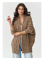 Svetr na zapínání  model 217408 Makadamia