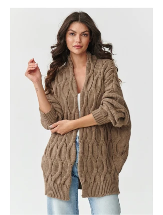 Svetr na zapínání  model 217408 Makadamia