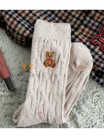 Magnetis ponožky YN5042 Medvídek melanžový