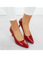 Dámské lodičky na jehlovém podpatku červené Sergio Leone 1336