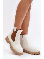 Dámské kozačky na zip Bílé Ramhel