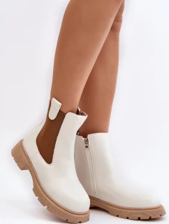 Dámské kozačky na zip Bílé Ramhel