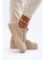 Dámské tenisky na platformě Lee Cooper LCW-24-31-2181 béžové Dámské tenisky na platformě Lee Cooper LCW-24-31-2181 béžové