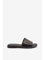 Zazoo 40384 Elegantní Dámské Kožené Černé Žabky Zazoo 40384 Elegantní Dámské Kožené Černé Žabky