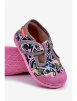 Bačkory Milami Dětské Na Suchý Zip Šedo-Růžové Jasimrra