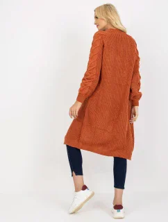 Dámský svetr LO SW LK 3001 kardigan.82P tmavě oranžový
