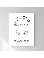 Personalizovaný magický fotoobraz v rámu - 30x40 - zvířecí ouška
