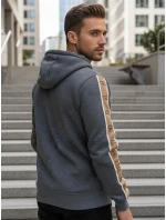 Pánská tmavě šedá mikina FashionStreet BX5936