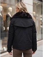 Dámská zimní bunda s odnímatelným límcem, černá, FashionStreet TY6072 Dámská zimní bunda s odnímatelným límcem, černá, FashionStreet TY6072