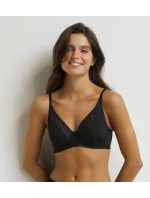 Dámská krajková podprsenka s kosticí DIM DAILY MICRO FOULARD BRA - DIM - černá