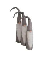 SADA ŠEDÝCH DEKORATIVNÍCH MIKULÁŠŮ 60, 70, 80 CM dětské