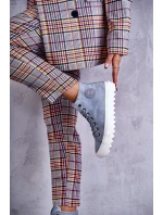 Dámské Kožené Teplé Tenisky Big Star EE274115 Světle Modré