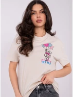 Tričko D12022AH02645Y světle béžové