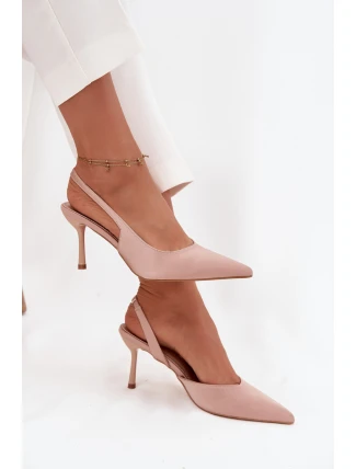Dámské lodičky s otevřenou patou Lenira – béžové