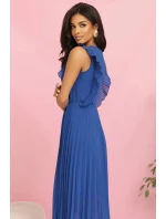 315-8 EMILY plisované šaty s volánky a výstřihem - barva CHABRIEL 315-8 EMILY plisované šaty s volánky a výstřihem - barva CHABRIEL