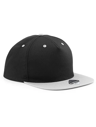 Beechfield B 610C 5 panelová Snapback kontrastní kšiltovka 53.610C black/grey