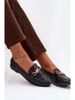 Dámské mokasíny s ozdobným detailem černé Rosynne