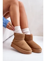 Kožené Semišové Sněhule Na Platformě Nad Kotníky Camel Rianaella Kožené Semišové Sněhule Na Platformě Nad Kotníky Camel Rianaella