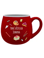 Personalizovaný keramický buclatý hrneček pro paní učitelku/pana učitele (pomůcky)