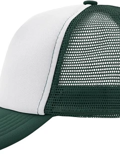 Daiber MB 70 5 panelová polyesterová síťovaná kšiltovka 03.0070 white/dark green