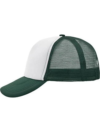 Daiber MB 70 5 panelová polyesterová síťovaná kšiltovka 03.0070 white/dark green