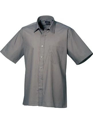 Premier PR 202 Popelínová košile s krátkým rukávem 39.0202 dark grey Premier PR 202 Popelínová košile s krátkým rukávem 39.0202 dark grey
