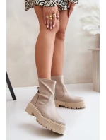 Zazoo 2947 Dámské boty na klíně z přírodní kůže béžové Zazoo 2947 Dámské boty na klíně z přírodní kůže béžové