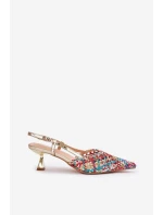 Lodičky S Špičatou Špičkou A Otevřeným Podpatkem Multikolor Umirana