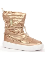 Dámské metalické INT1783B zateplené sněhule Béžová - Big Star Dámské metalické INT1783B zateplené sněhule Béžová - Big Star