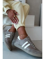 Zazoo N1068 Kožené Nízké Dámské Tenisky Tmavě Béžové