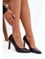 Dámské eko-kožené lodičky Sergio Leone – černé Dámské eko-kožené lodičky Sergio Leone – černé