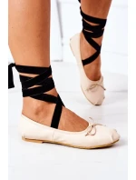 Šněrovací Baleríny Lu Boo Nude Šněrovací Baleríny Lu Boo Nude